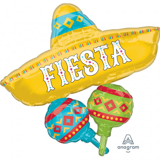 Fiesta Hut Cluster Supershape Foil Balloon