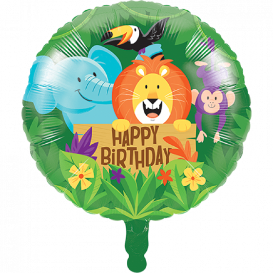 18inch Foil Balloon -  Jungle Happy Birthday