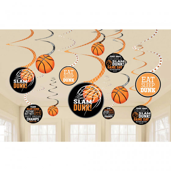 Basketball Swirl Decorations
