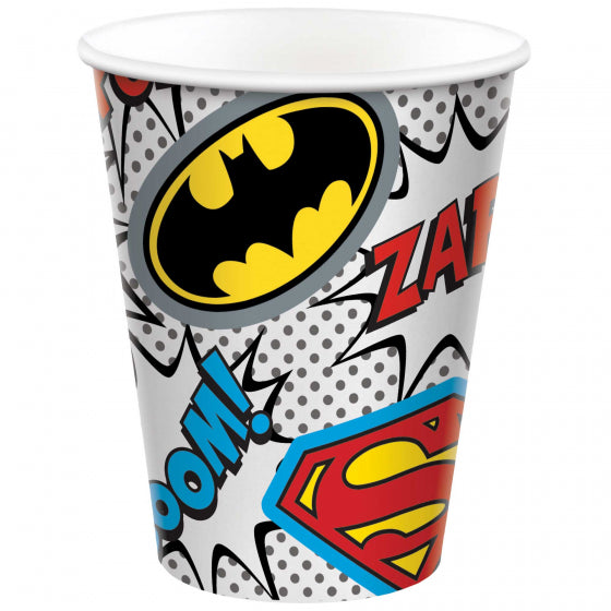Justice League Heroes Unite Paper Cups 266ml