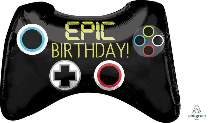 Gaming Controller Epic Birthday Supershape Foil Balloon