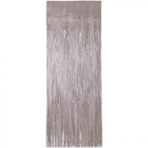 Metallic Curtain Backdrop - Silver