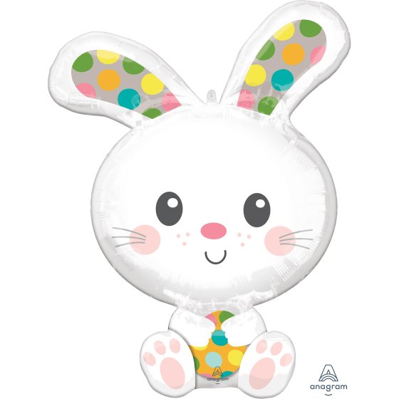SuperShape Easter Spotted Bunny Foil Balloon
