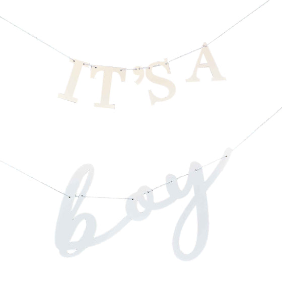 Hello Baby Bunting It's A Boy White & Blue