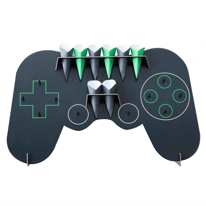Game Controller Treat Stand 3D Controller Shaped with Dowels & Cones