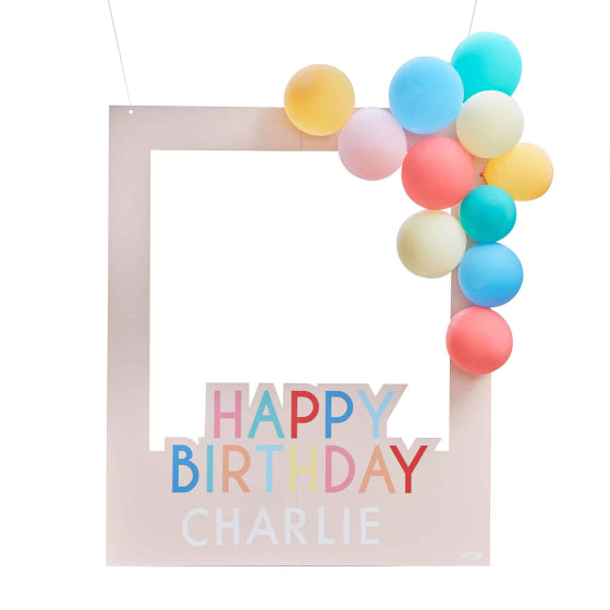 Mix It Up Photobooth Frame Card with Brights Balloons
