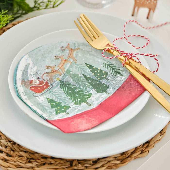 Merry Little Christmas Shaped Paper Napkins