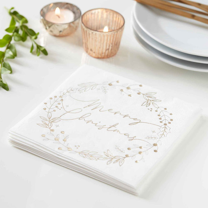 Touch Of Sparkle Gold Lunch Napkins