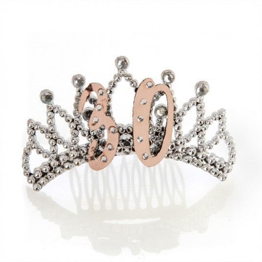 30th Rose Gold and Silver Tiara