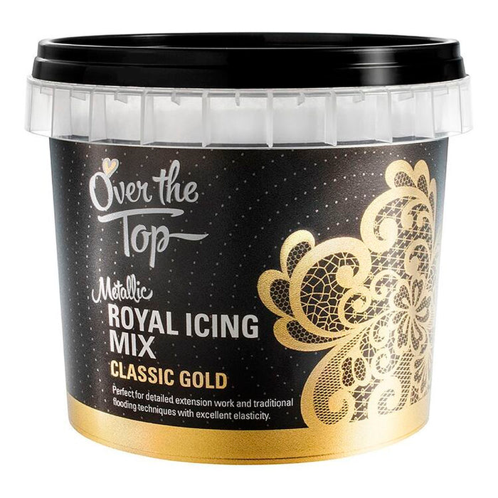 Over The Top Metallic Royal Icing Mix – Classic Gold 150gm