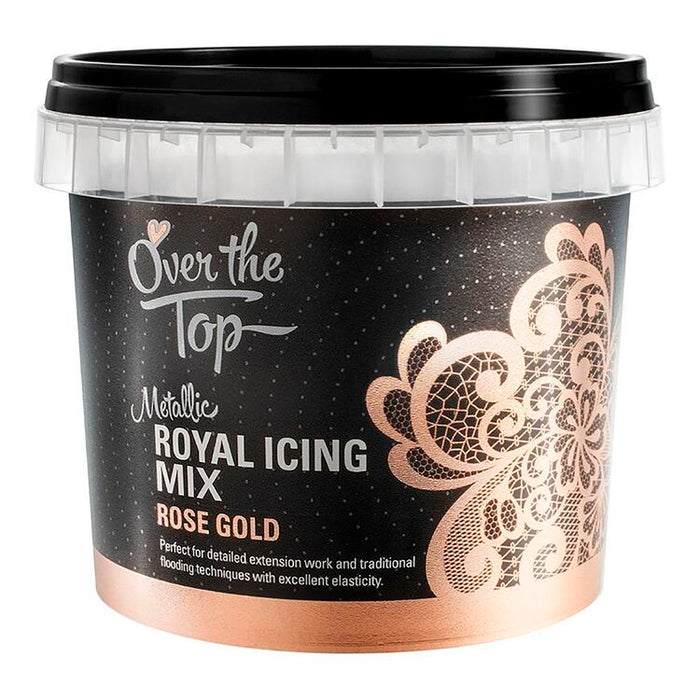 Over The Top Metallic Royal Icing Mix – Rose Gold 150gm