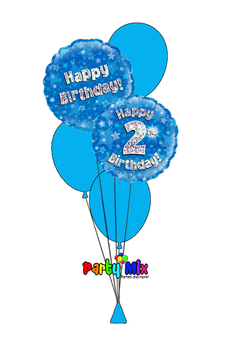 Blue Age Birthday Balloon Bouquet