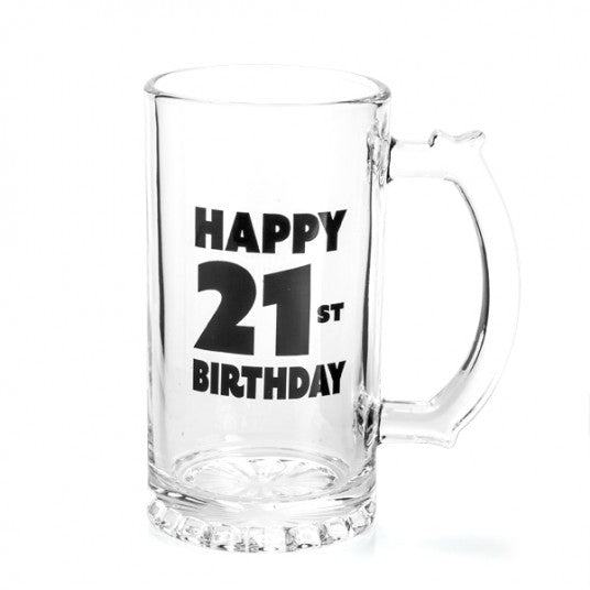 Happy 21st Birthday Beer Stein