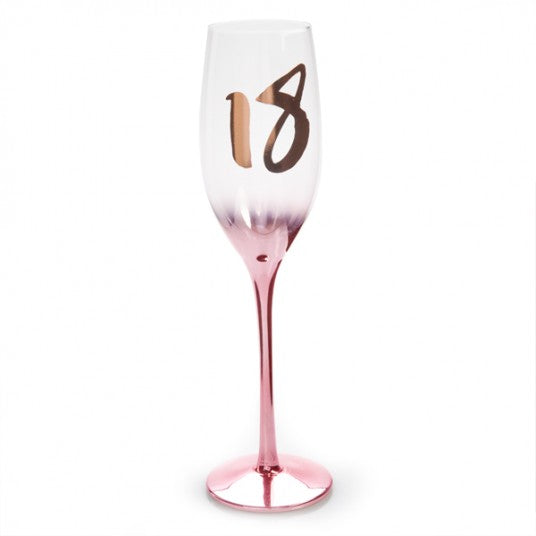 18th Birthday Blush Champagne Glass