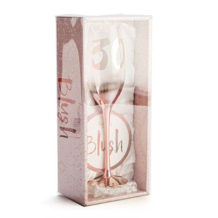 30th Birthday Blush Champagne Glass