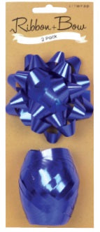 Ribbon & Star Bow Blue