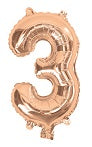 Foil 35cm Rose Gold Number Balloons (0-9)