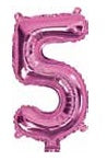 Foil 35cm Pink Number Balloons (0-9)