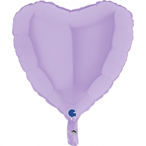 Matte Lilac Heart Shaped Foil Balloon