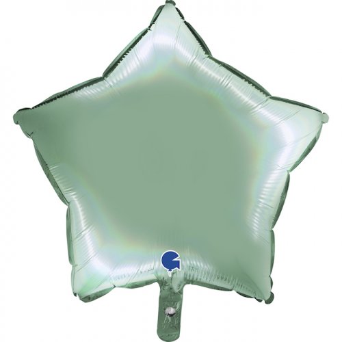 Holographic Platinum Tiffany Star Shaped Foil Balloon