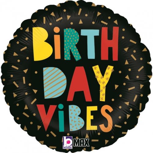 18inch Foil Balloon - Birthday Vibes