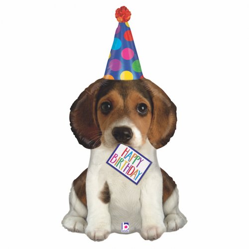 Birthday Puppy SuperShape Foil Balloon