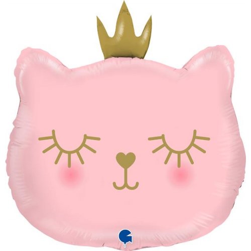 Cat Princess Pink Supershape Foil Balloon