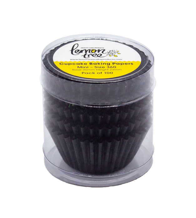 #360 Mini Baking Cups 100pk - Black