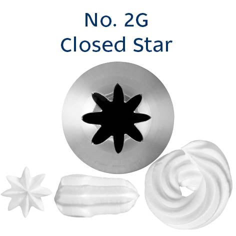 No. 2G Closed Star Medium Piping Tip