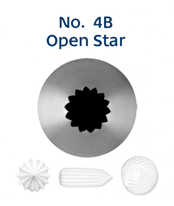 No. 4B Open Star Medium Icing Tip
