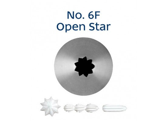 No.6F Open Star Icing Tip
