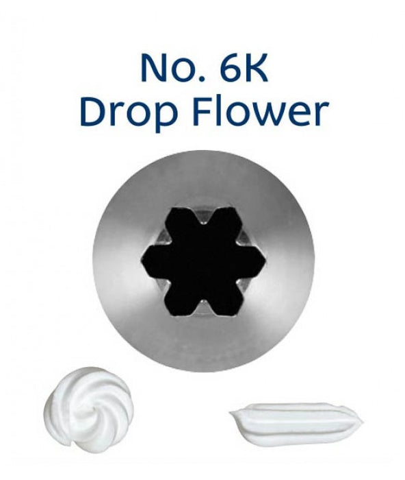 No. 6K Drop Flower Medium Icing Tip