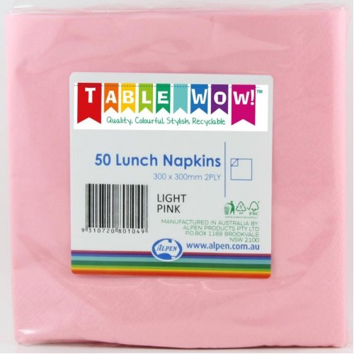 Light Pink Lunch Napkin 30x30cm 2ply P50