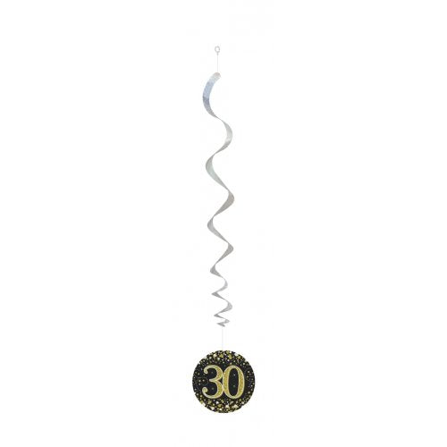 Hanging Swirl Sparkling Fizz #30 Black/Gold