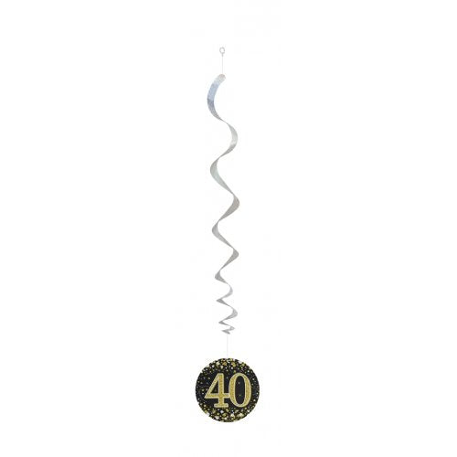 Hanging Swirl Sparkling Fizz #40 Black/Gold