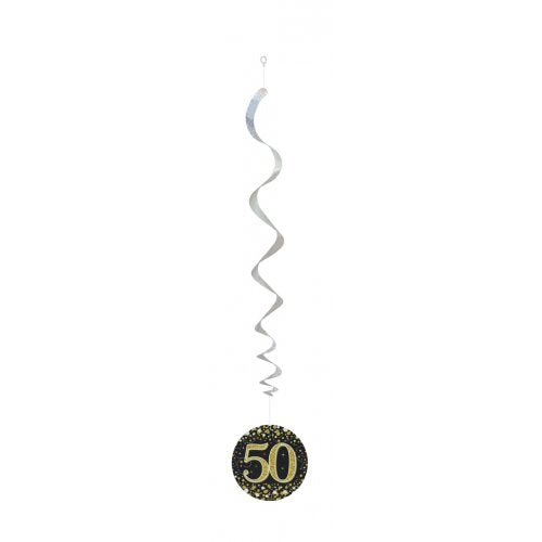 Hanging Swirl Sparkling Fizz #50 Black/Gold