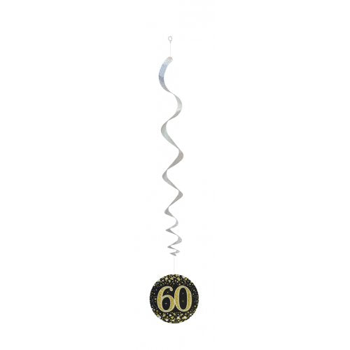 Hanging Swirl Sparkling Fizz #60 Black/Gold