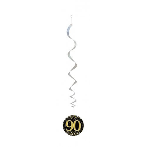Hanging Swirl Sparkling Fizz #90 Black/Gold