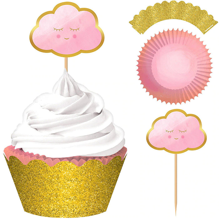 Oh Baby Girl Glittered Cupcake Kit