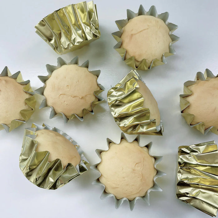 More Cuppies Gold Foil Ripple Cupcake Baking Cups 24pk