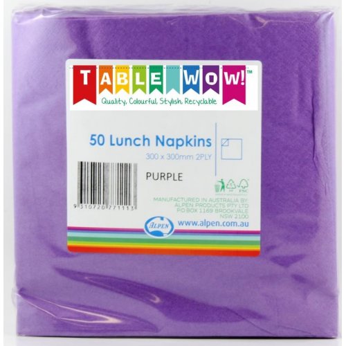 Purple Lunch Napkin 30x30cm 2ply P50