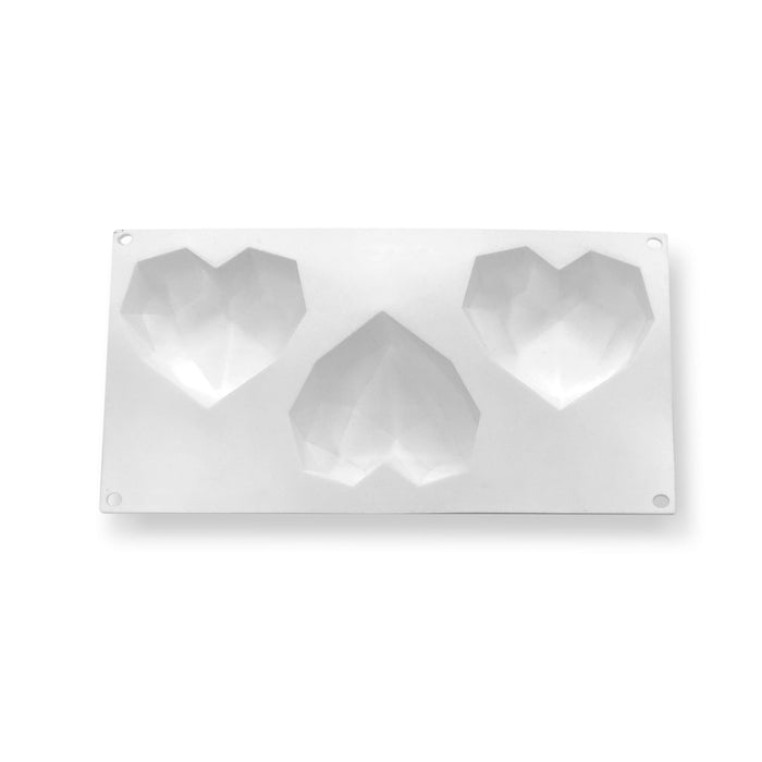 3 Heart Geometric Silicone Mould