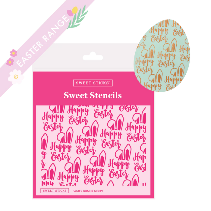 Easter Bunny Script - Sweet Sticks Stencil