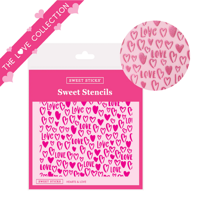Hearts & Love - Sweet Sticks Stencil