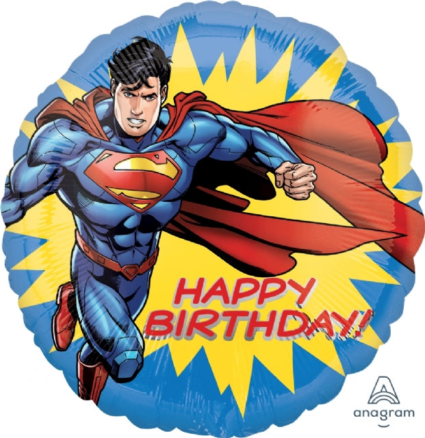 18inch Foil Balloon - Superman Happy Birthday