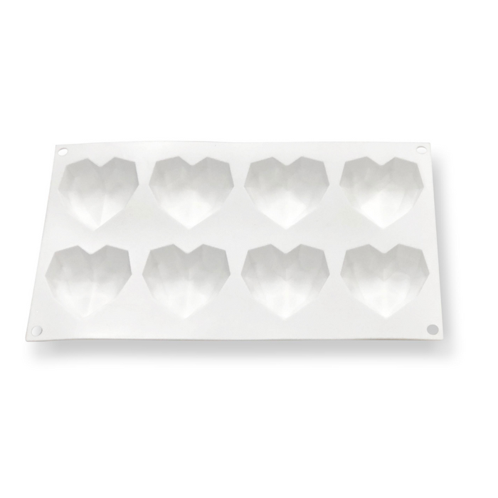 8 Heart Geometric Silicone Mould