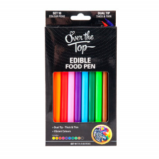 Edible Food Pens Coloured 10pk