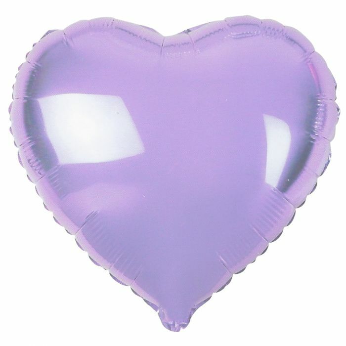 45cm Light Purple Heart Shaped Foil Balloon