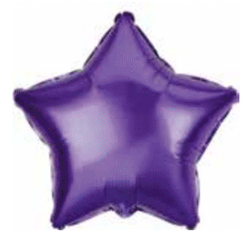 45cm Dark Purple Star Shaped Foil Balloon