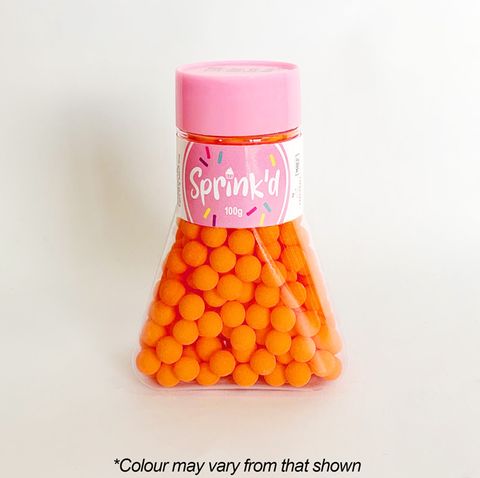 Sugar Balls Orange 8mm | 100g | SPRINK'D